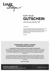 Gutschein-Muster