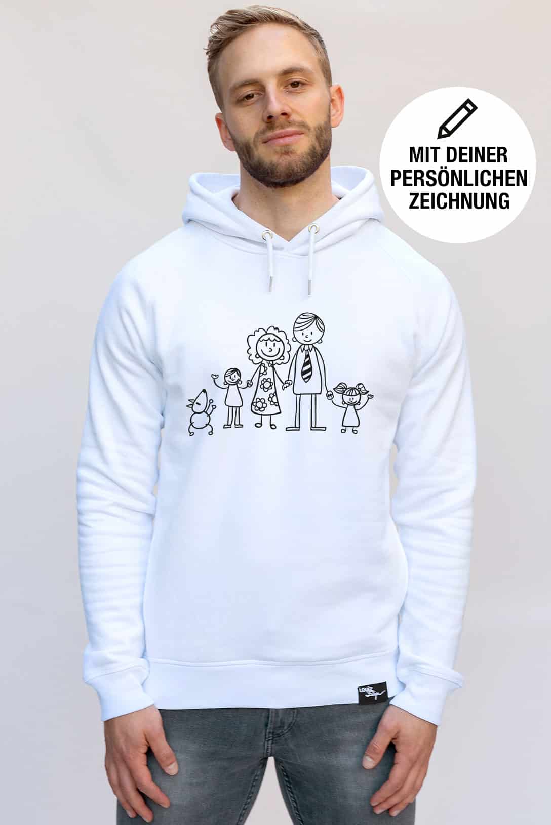 LOUIZ FELIPE Unisex Sweatshirt weiss / im Little Picasso Style