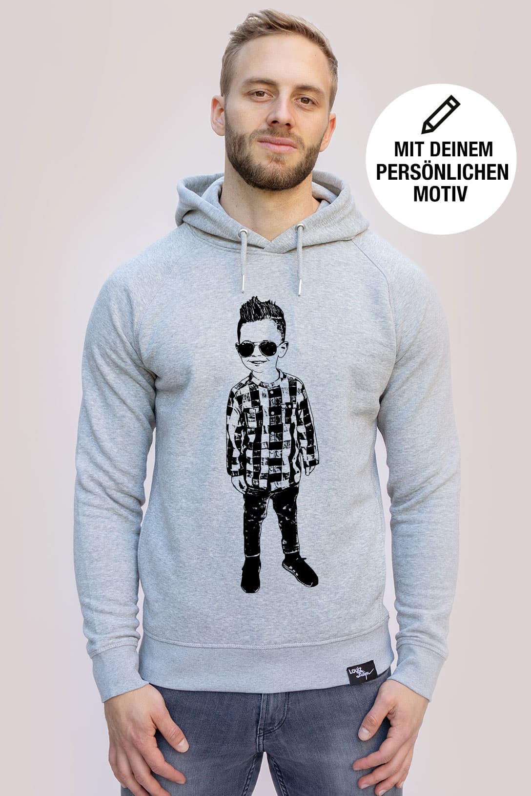 LOUIZ FELIPE Unisex Sweatshirt grau / im Classic Style