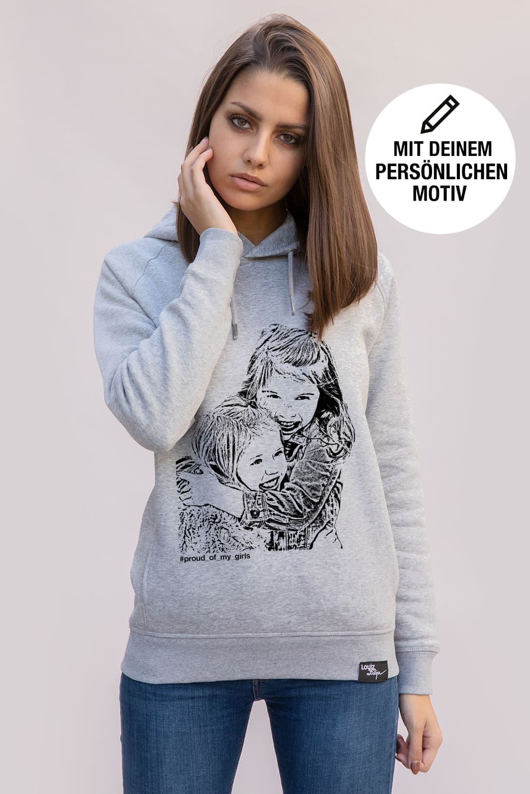 LOUIZ FELIPE Unisex Sweatshirt grau / im Classic Style