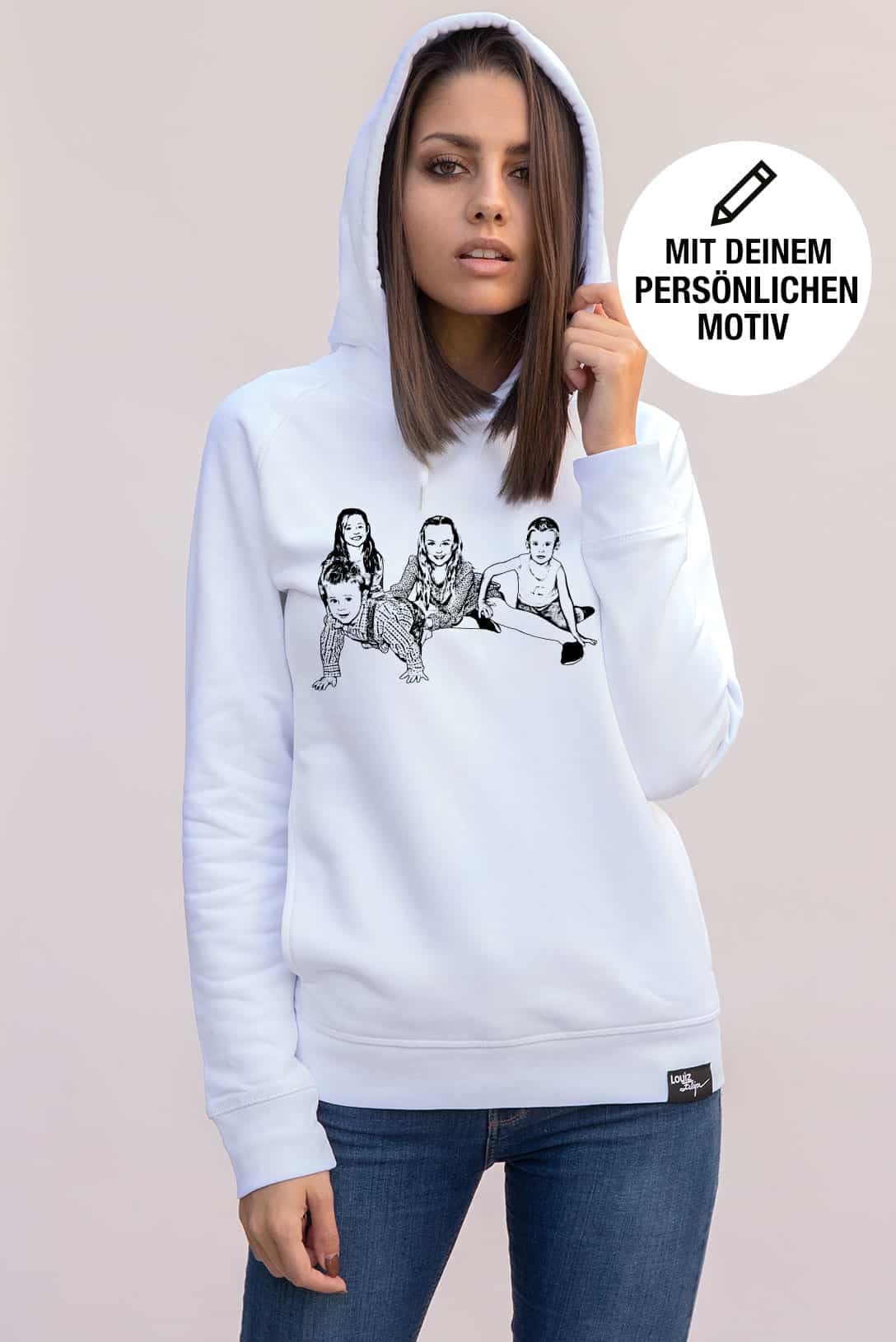 LOUIZ FELIPE Unisex Sweatshirt weiss / im Classic Style
