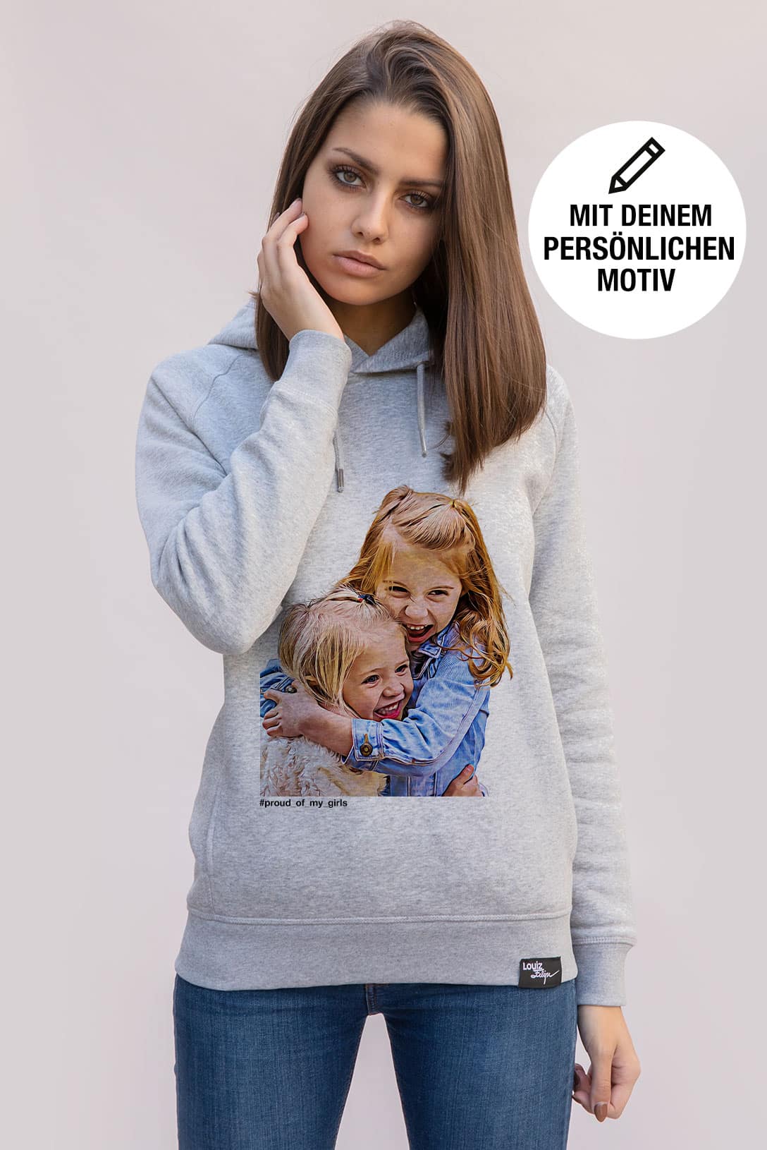 LOUIZ FELIPE Unisex Sweatshirt grau / im Modern Art Style